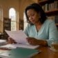 Financial fraud analyst reviewing bank applications