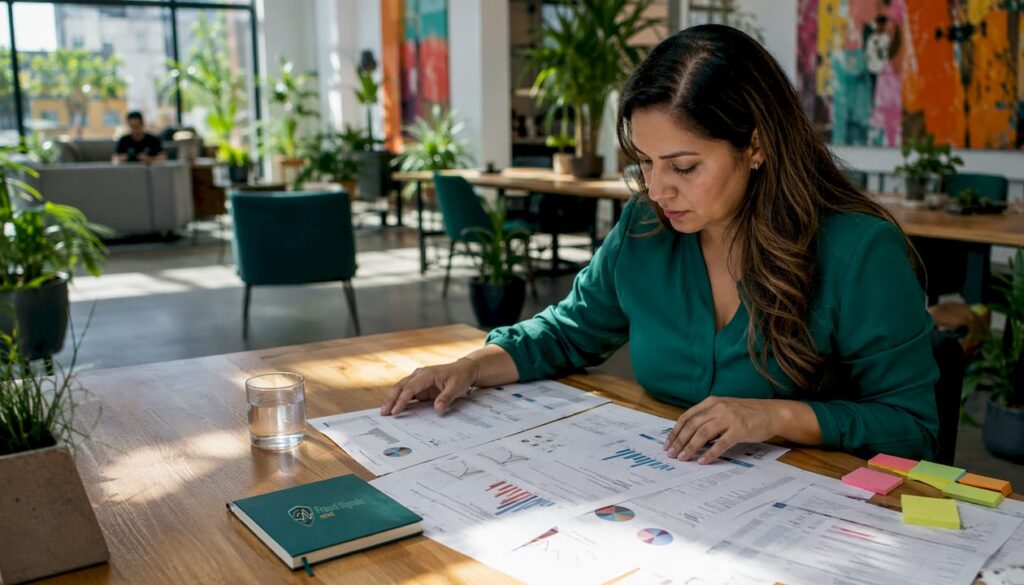 Data analyst reviewing credit fraud detection workflow