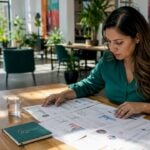 Data analyst reviewing credit fraud detection workflow