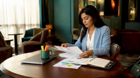 Fraud analyst reviewing eKYC compliance documents