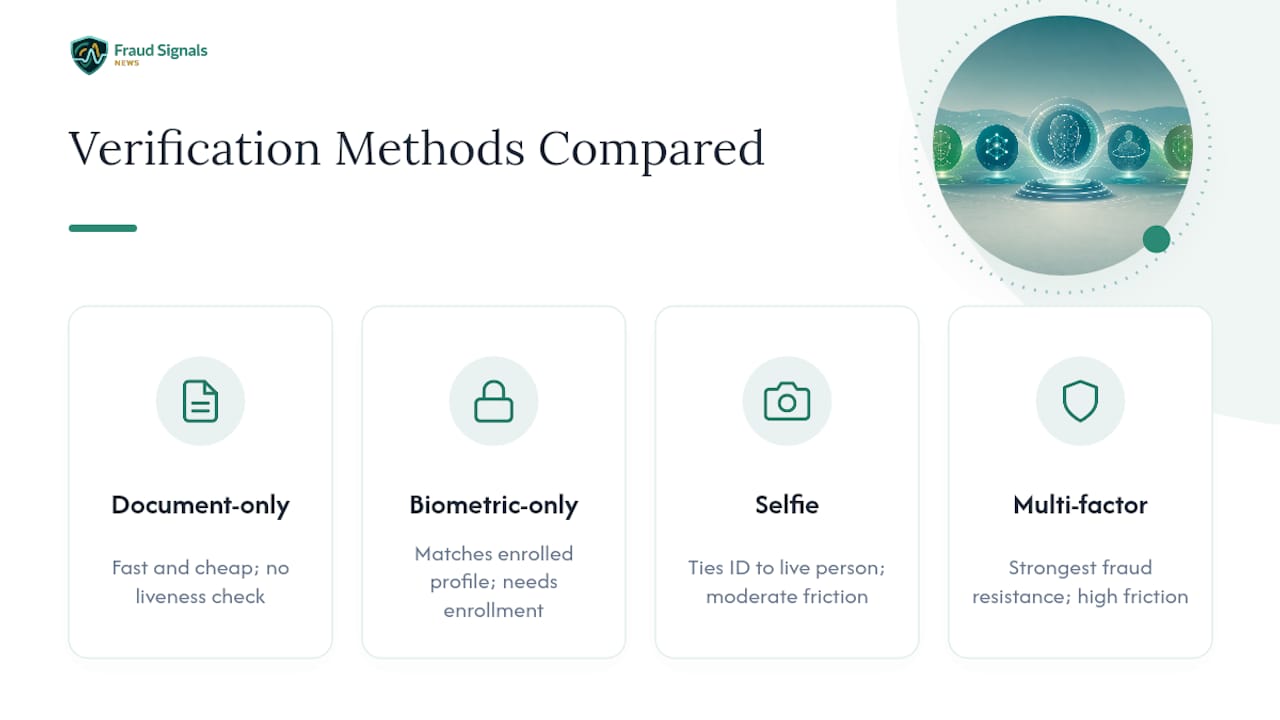 Comparison of identity verification methods