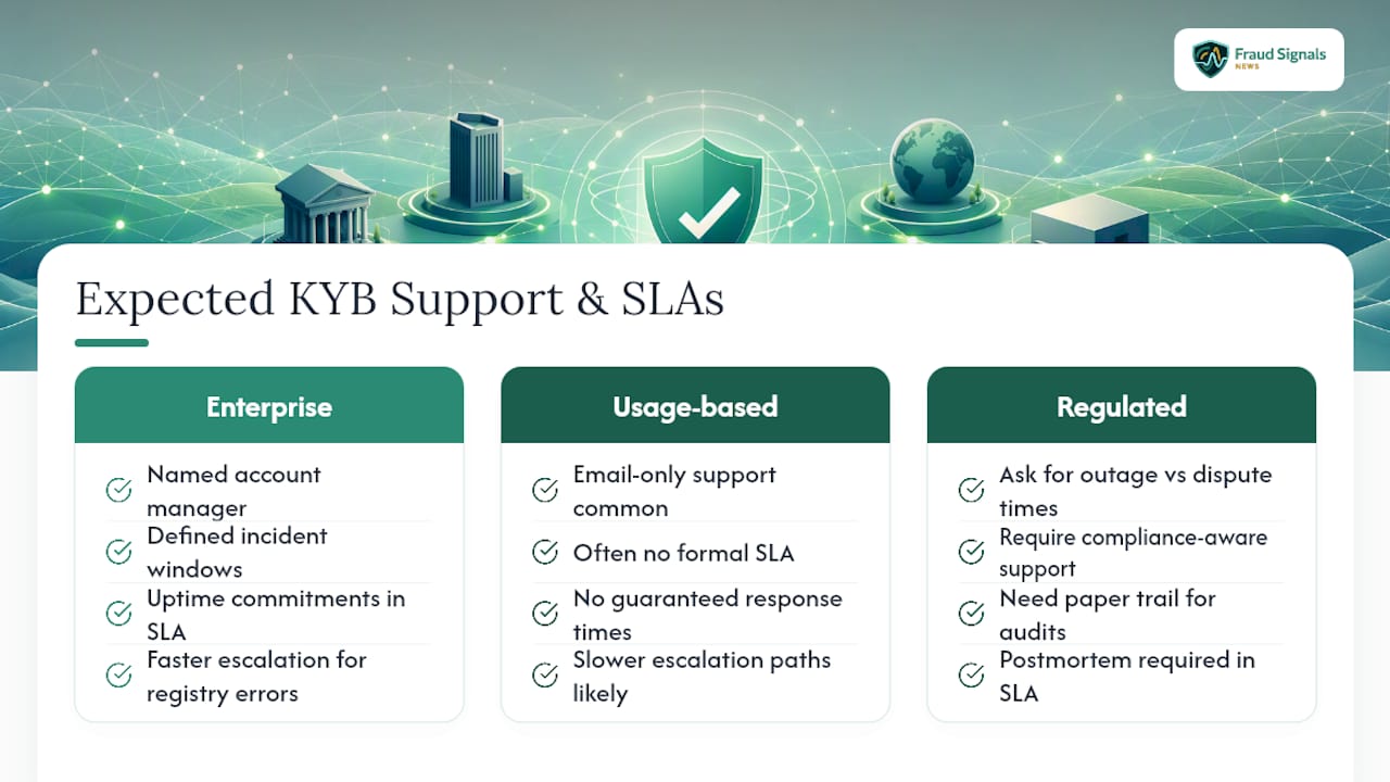 What Support and SLAs Should You Expect From a KYB Vendor? — overview diagram
