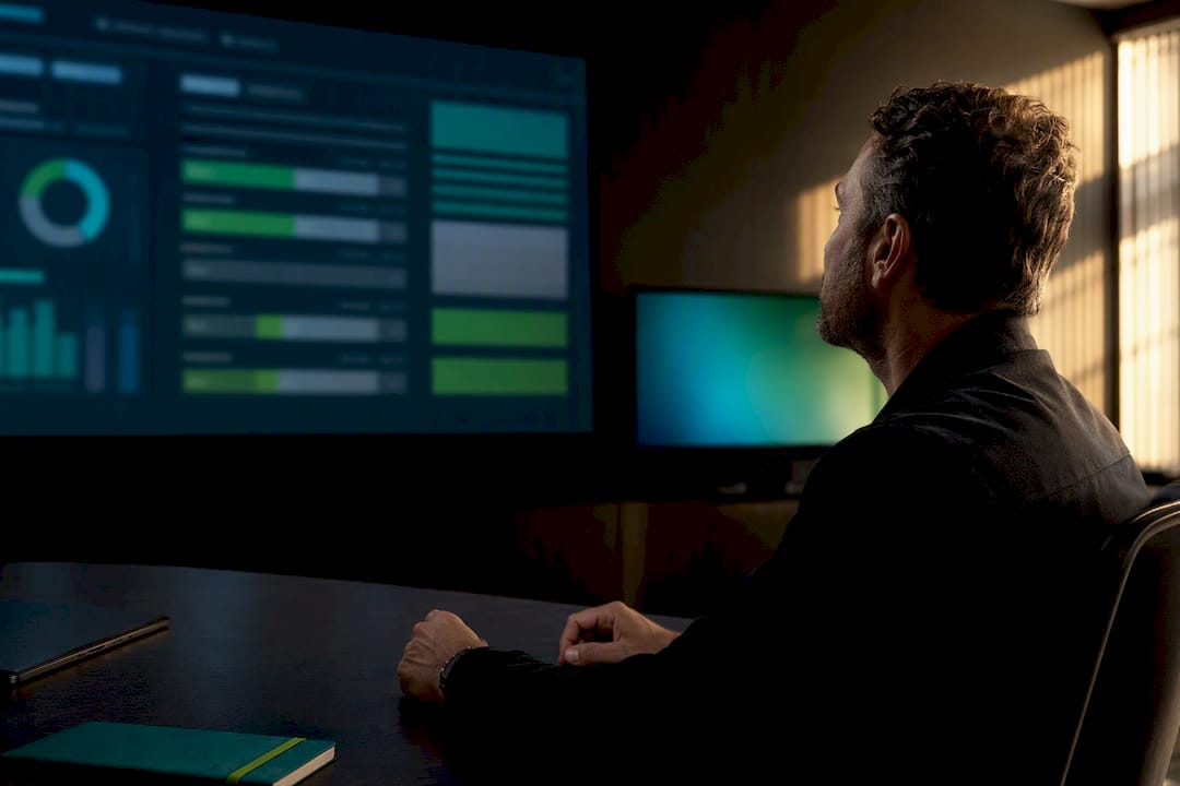 Engineer reviewing adaptive authentication signals