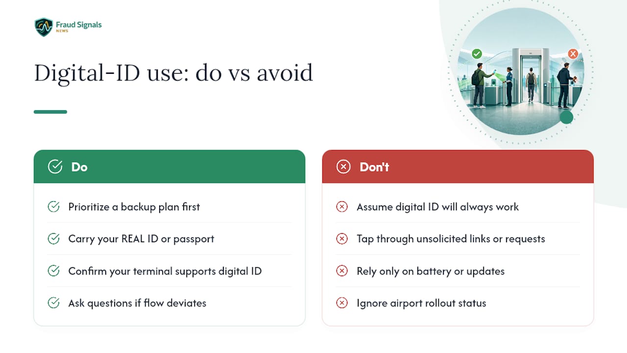 The Gap Between TSA's Pitch and How Travelers Actually Use Digital ID — overview diagram