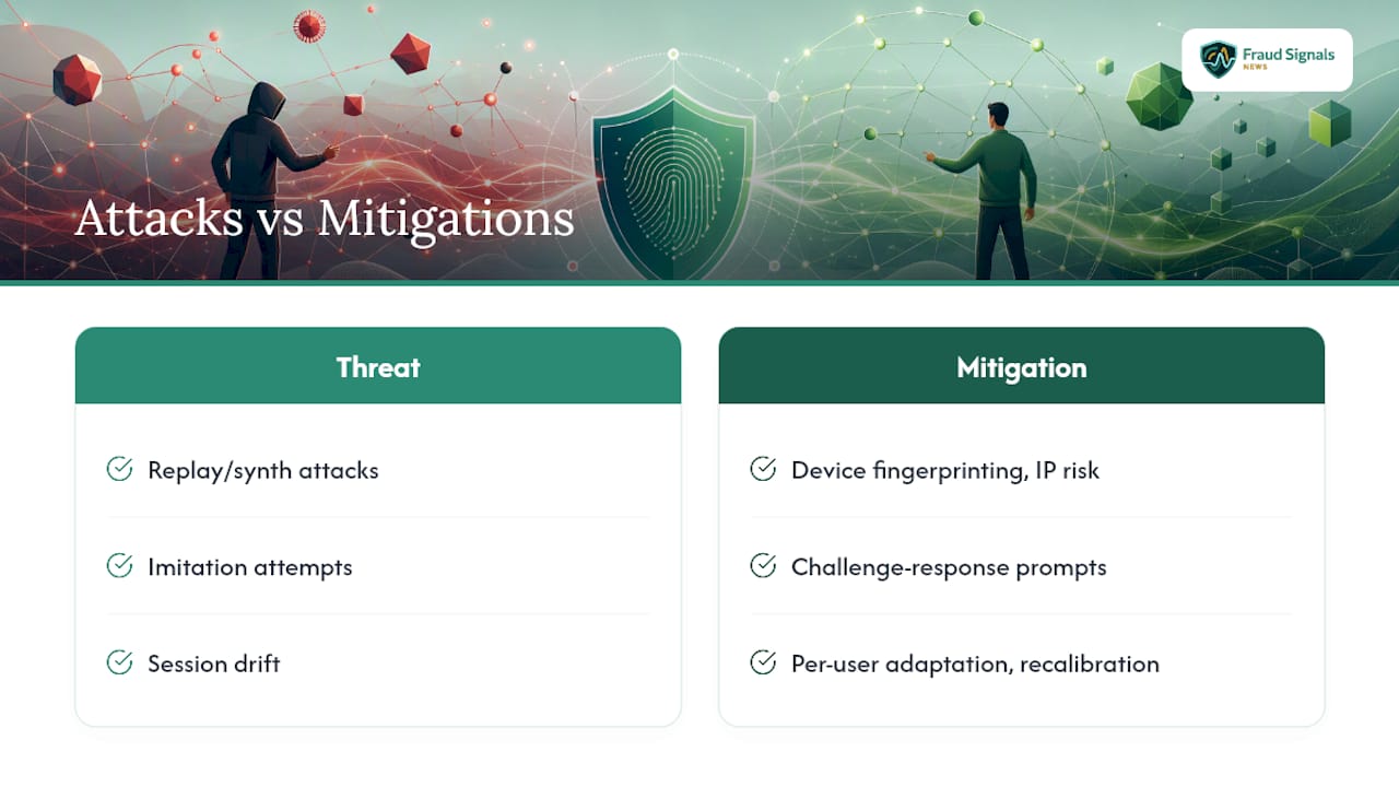 Keystroke attack threats and mitigations