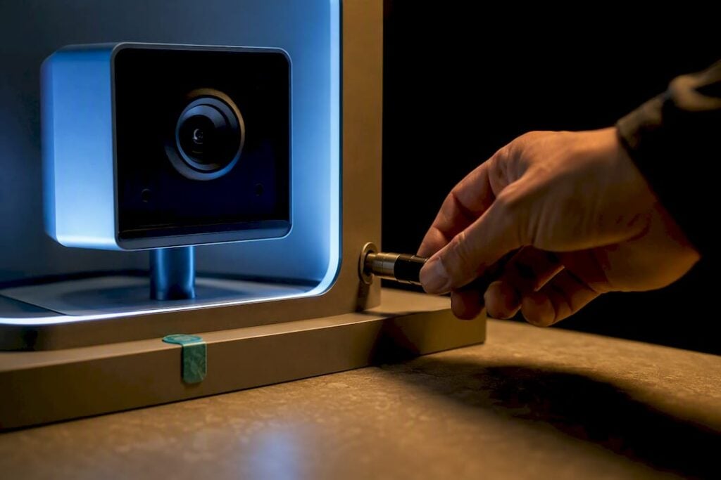 Camera module at identity verification station