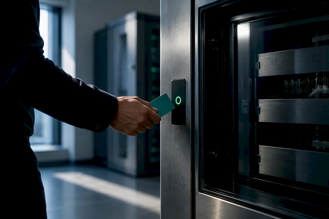 Protected biometric template storage facility