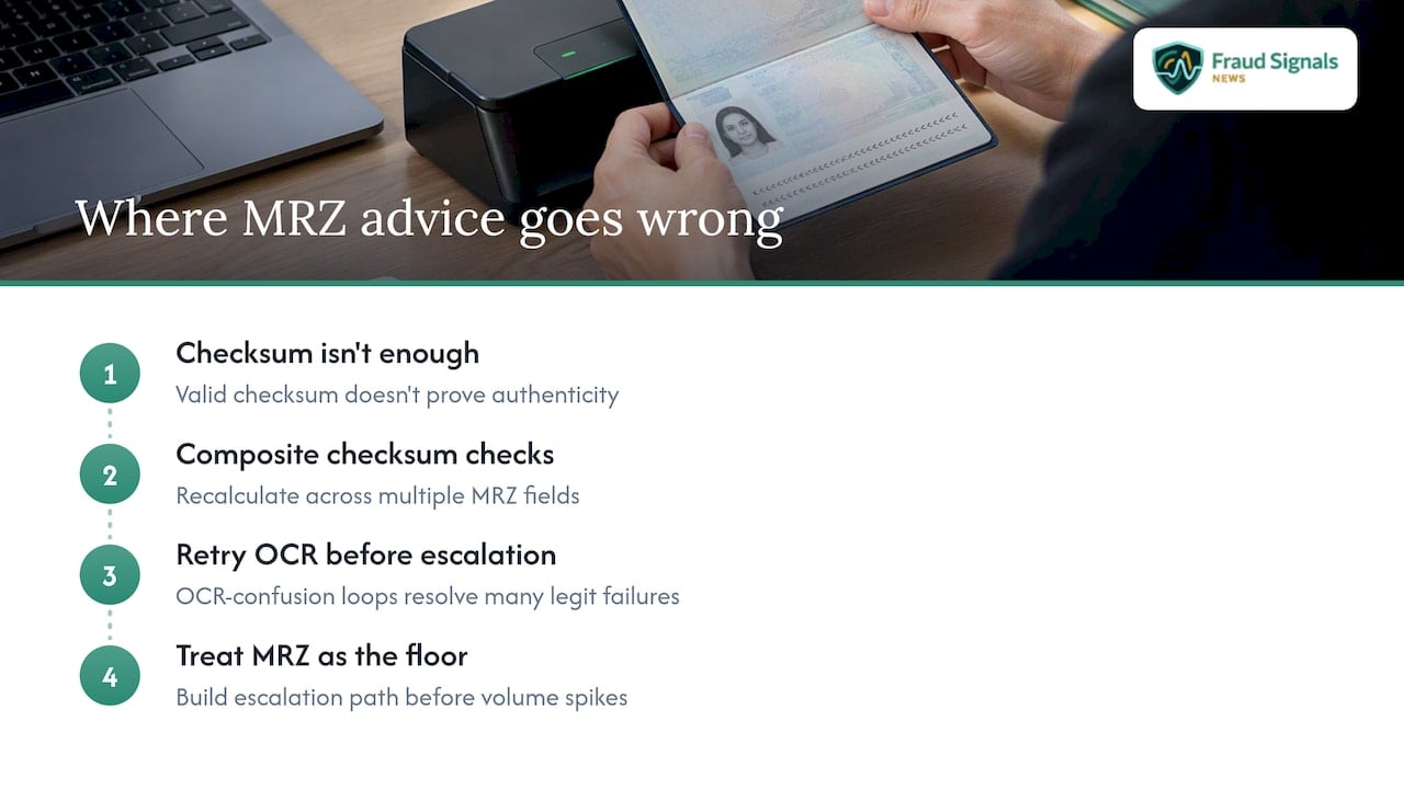 Our take on where MRZ verification advice goes wrong — overview diagram