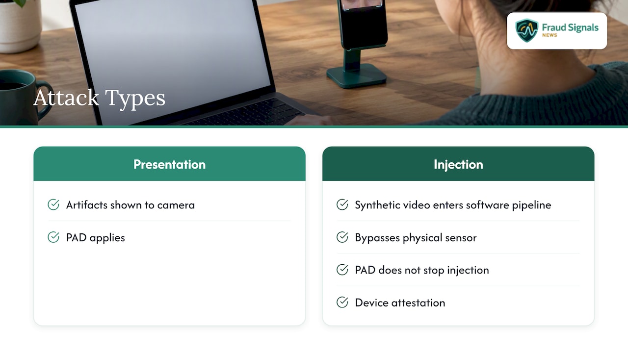 Presentation and injection attack paths with defenses