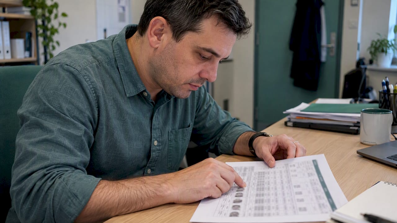 Analyst comparing face test report tables