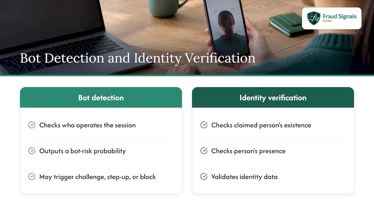 What bot detection does during onboarding — overview diagram